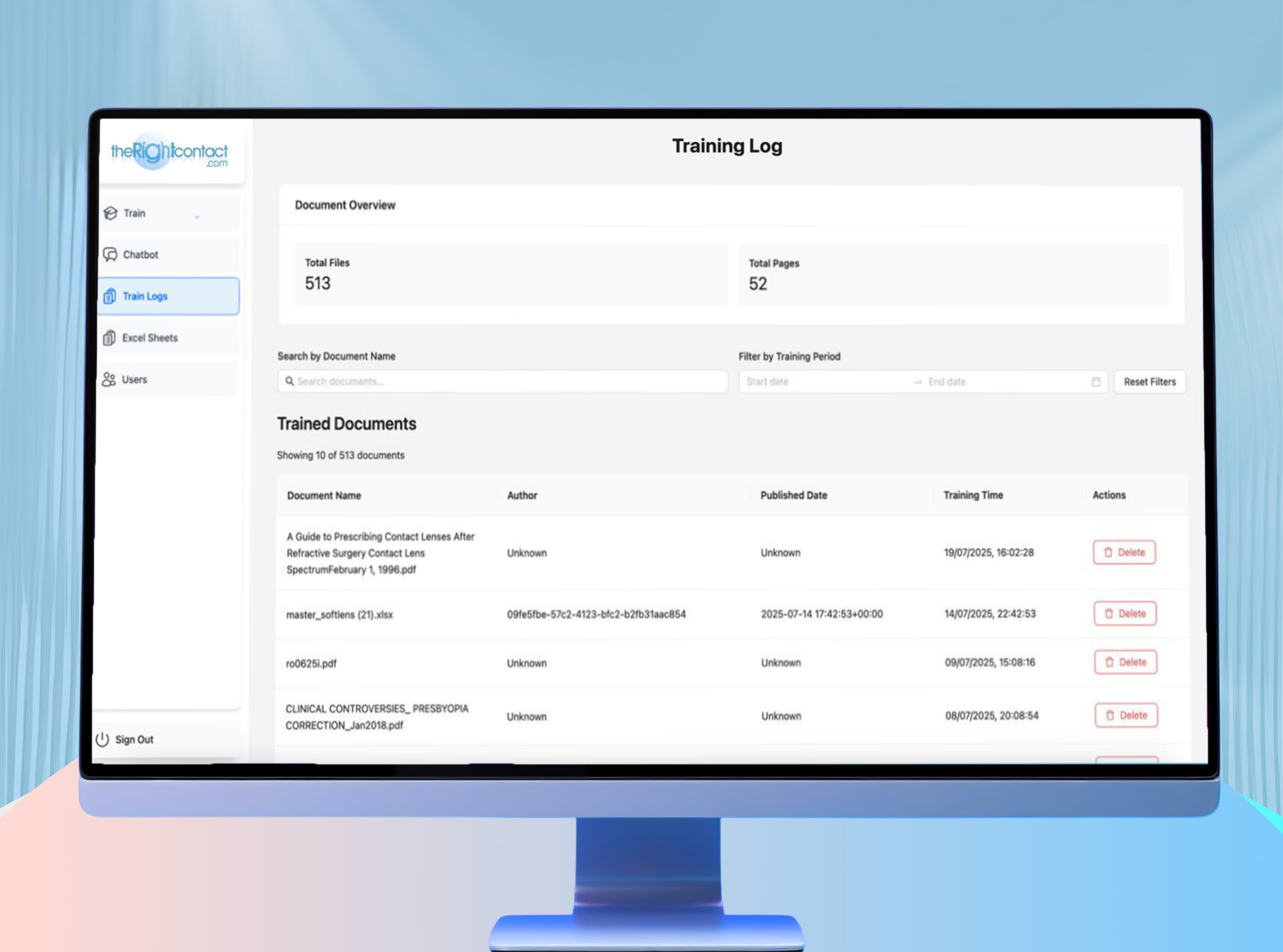AI-Powered Contact Lens Knowledge Platform